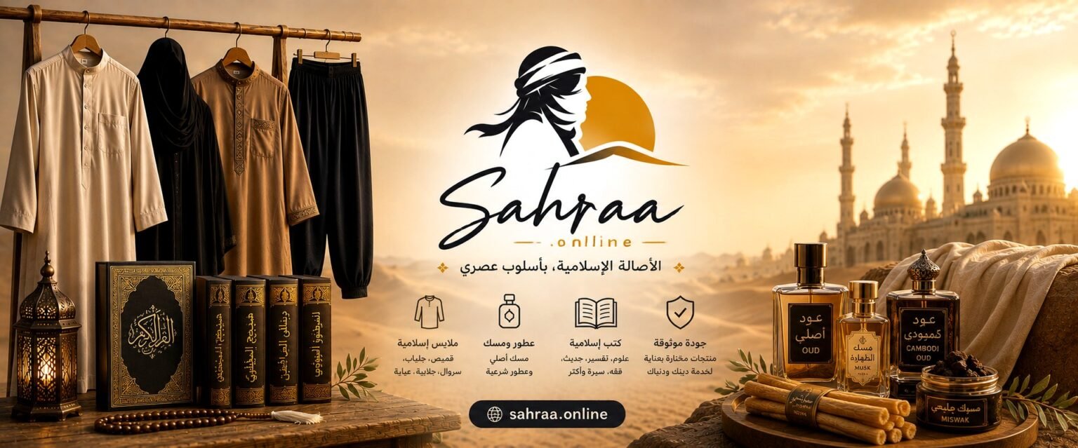 متجر صحاراء - جلابيب وحجابات وقمصان وعطور ومسك وكتب إسلامية بأسلوب عصري
